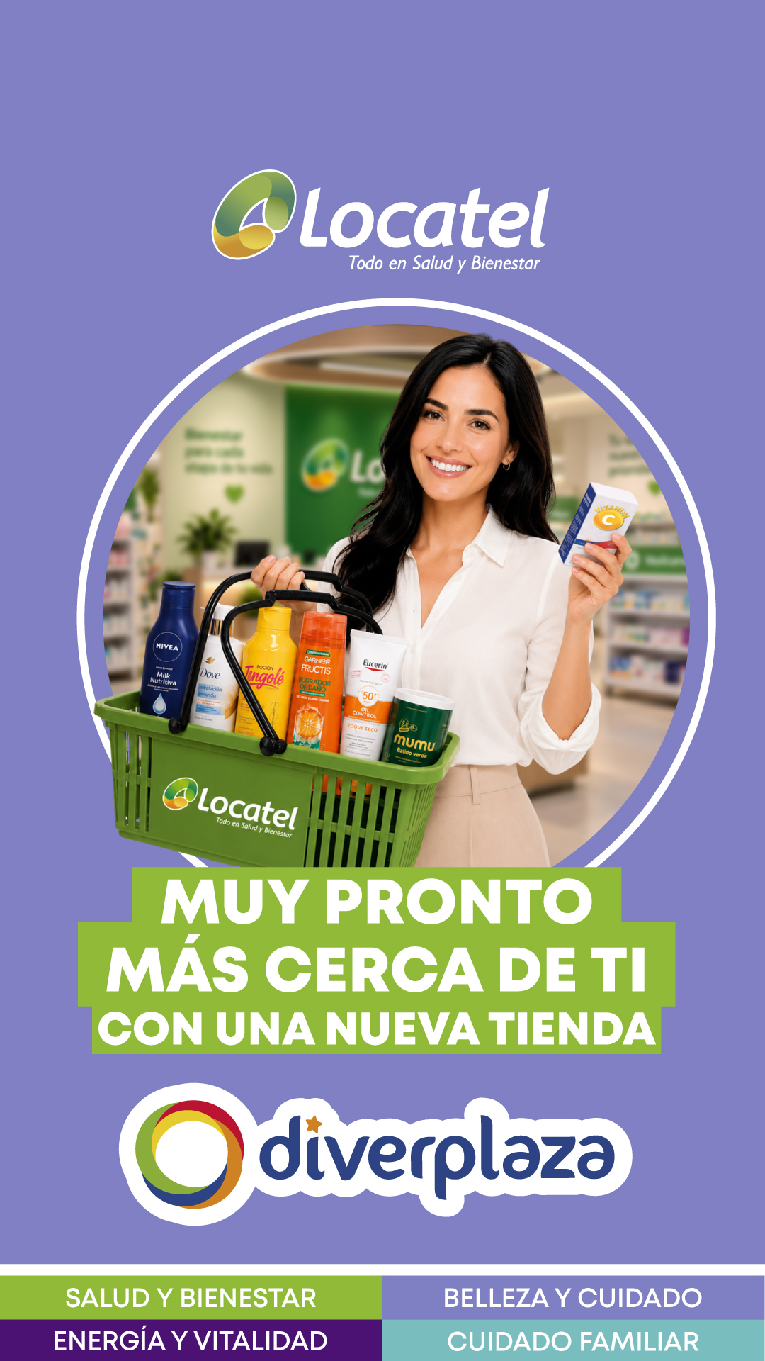 Locatel Colombia Facebook ad: ¡Muy pronto en Diverplaza!