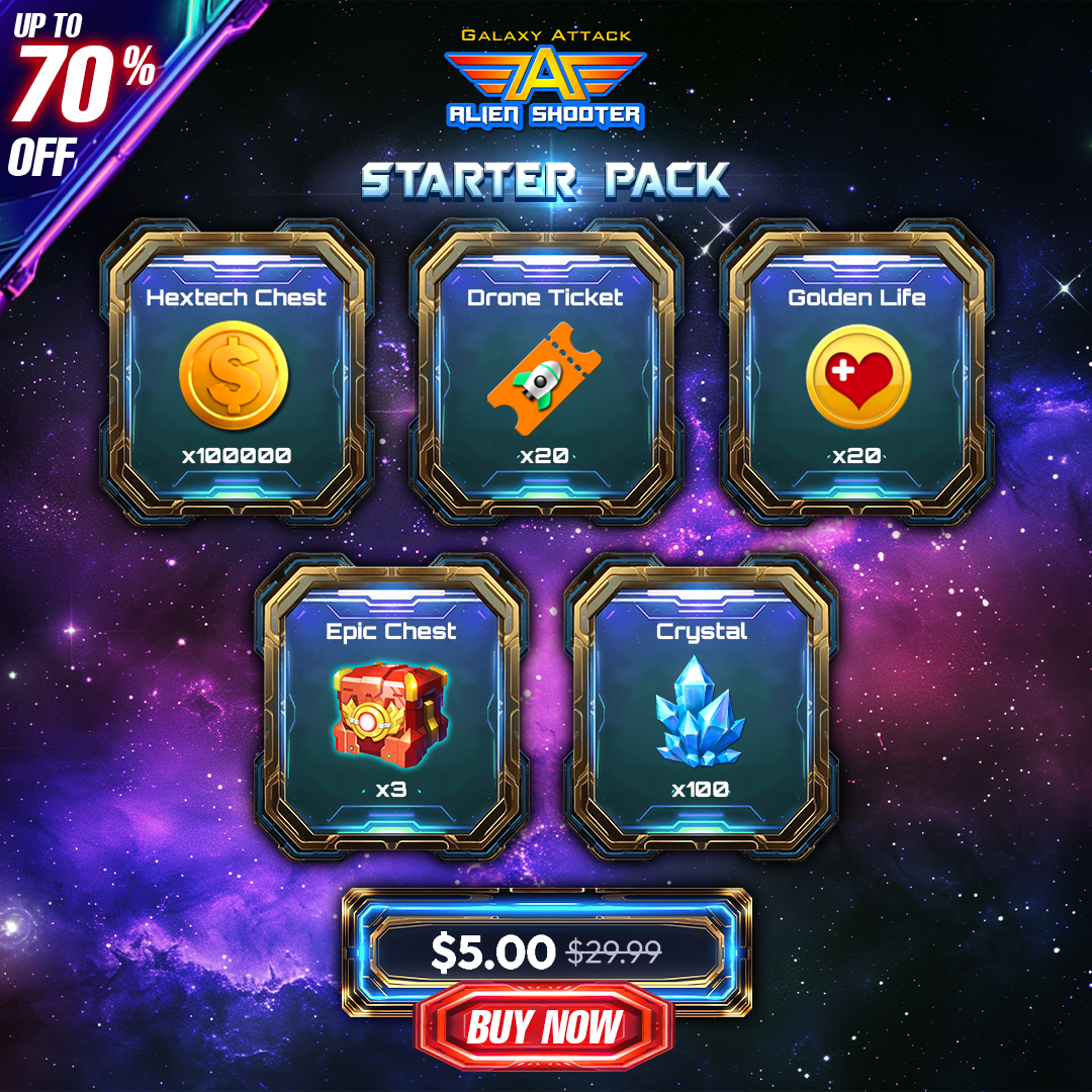 Galaxy Attack: Alien Shooter Facebook ad