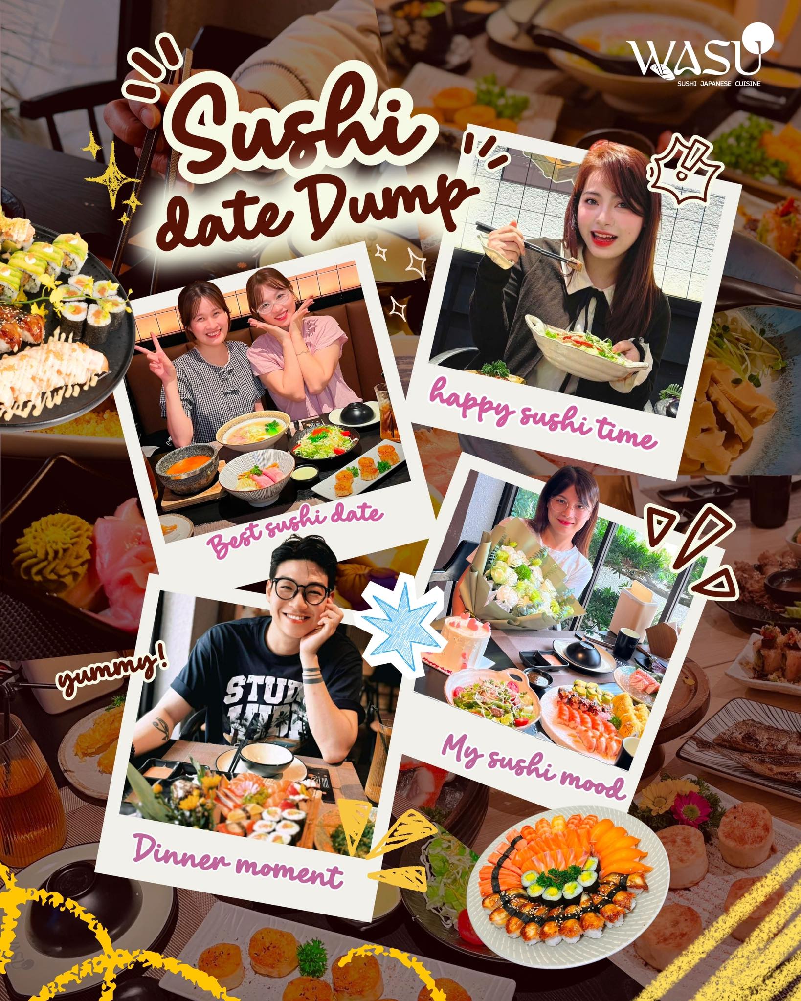 WASU Phúc Yên Facebook ad: Sushi date nhưng chưa biết đi đâu?