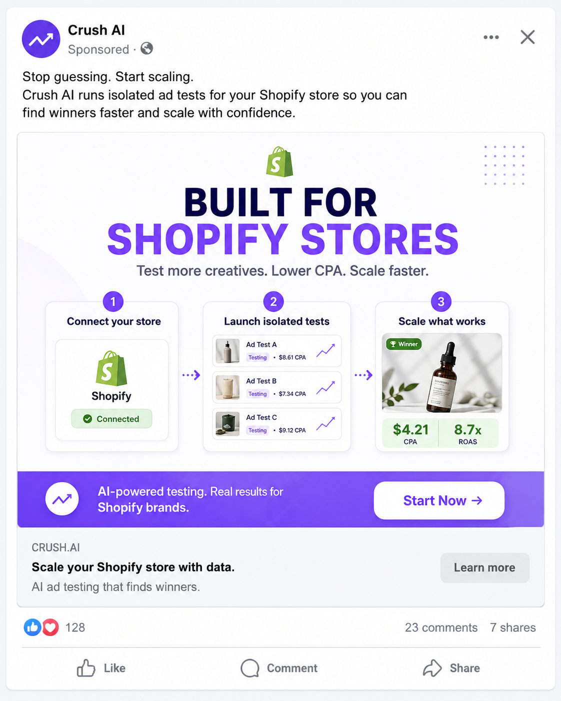 trycrush.ai Facebook ad