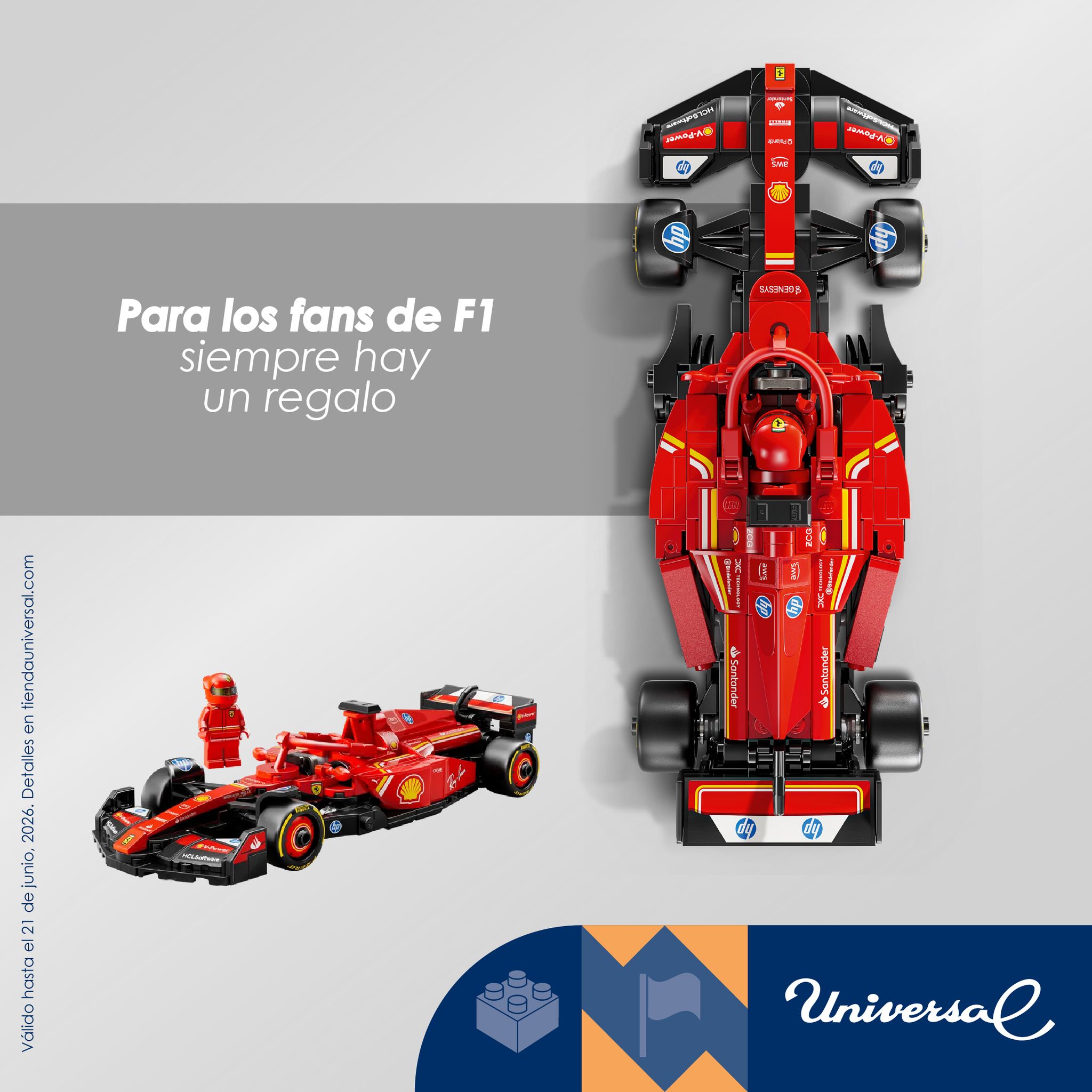 Tiendas Universal Facebook ad: Los sets LEGO F1 llegaron para los verdaderos…