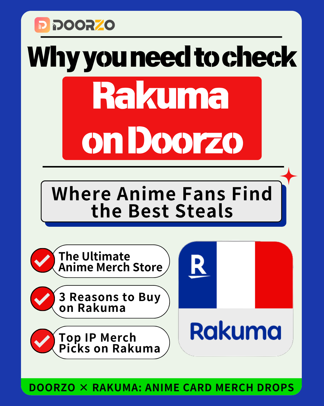 Doorzo Facebook ad: Anime & Figure Fans, Don’t Sleep on Rakuma!
