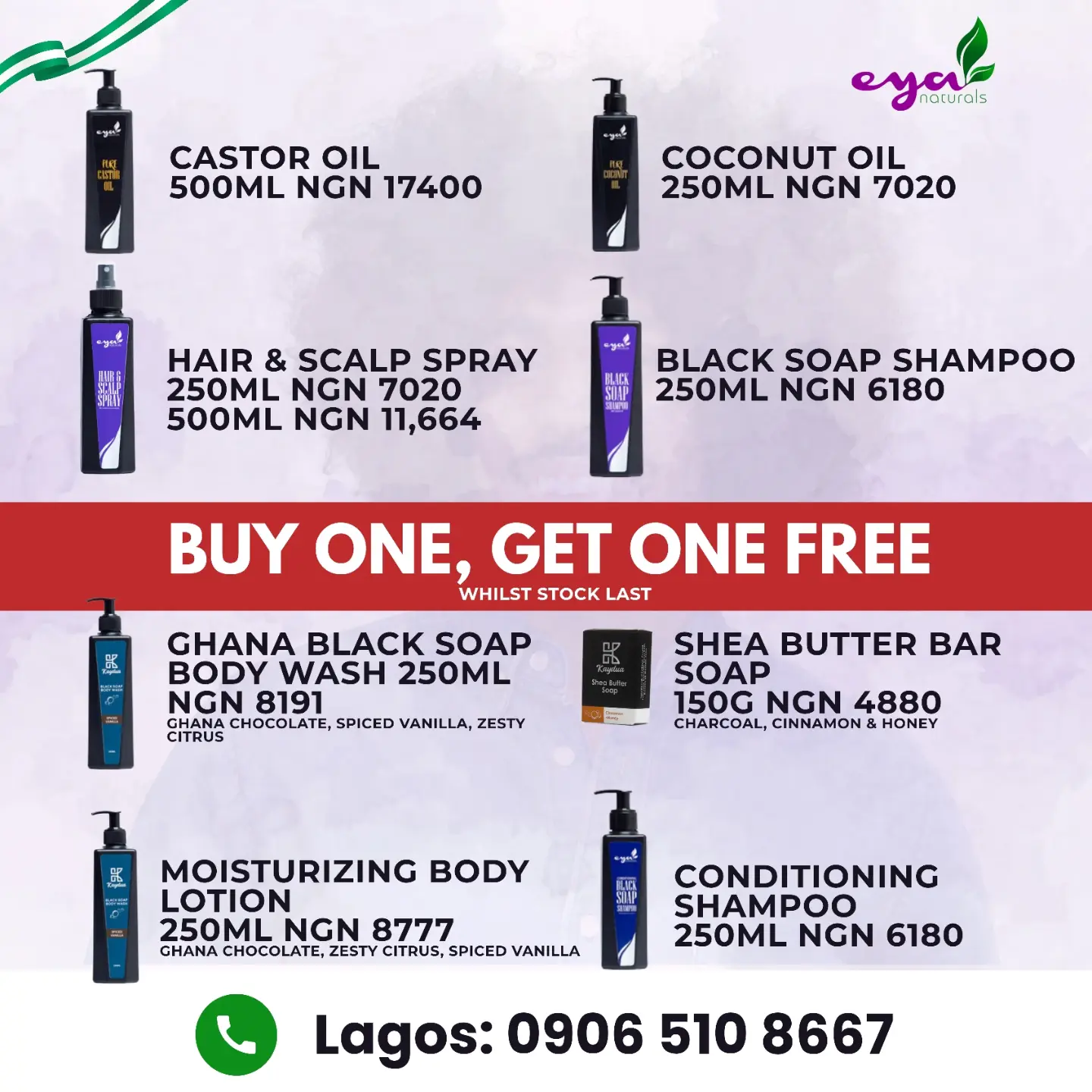 Eya Naturals Facebook ad: BOGO ALERT!
