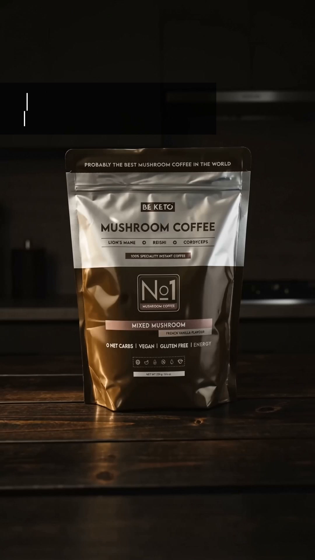 BeKeto Global Facebook ad: Café con Adaptógenos Mushroom