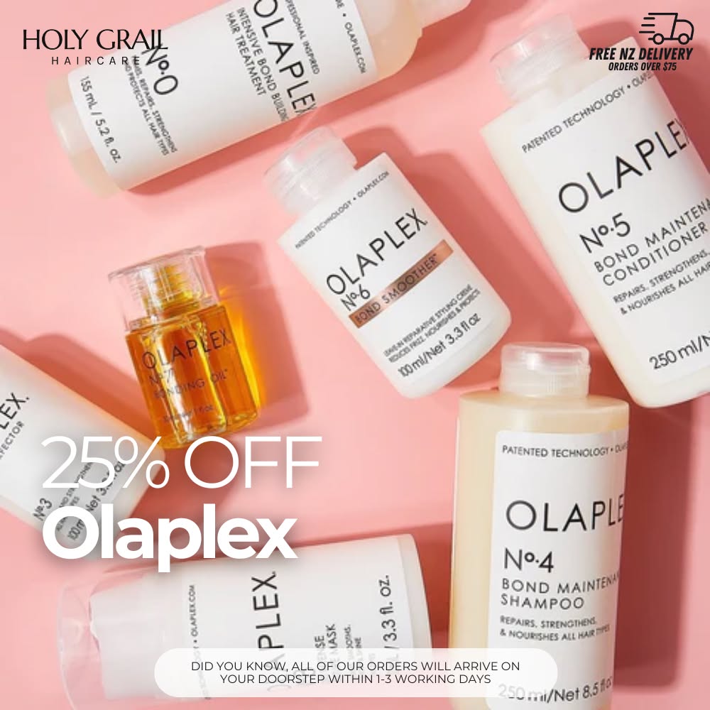 Holy Grail Haircare Facebook ad: Shop 25% off Olaplex Products