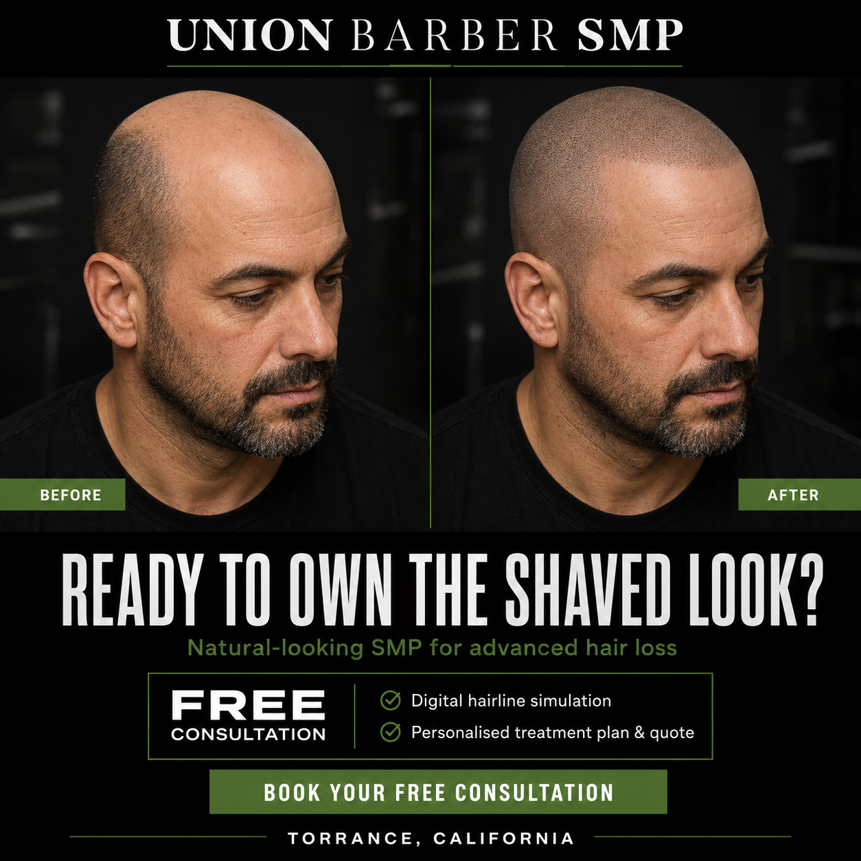 Union Barber SMP Facebook ad: Start Now | Free Assessment