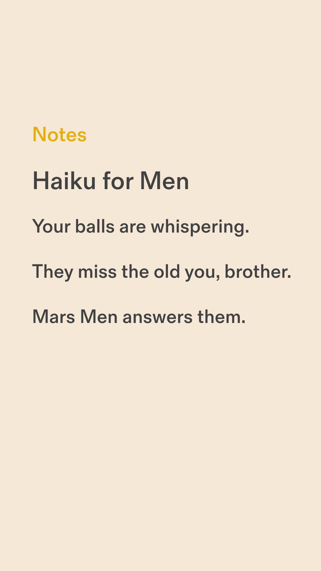 Mars Men Facebook ad