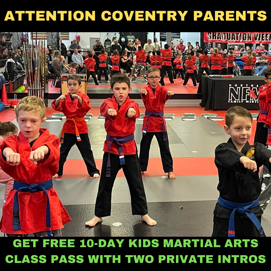 Northeast Family Martial Arts Facebook ad: Want a FREE 10-Day, Kids Martial Arts Class Pass With Two…