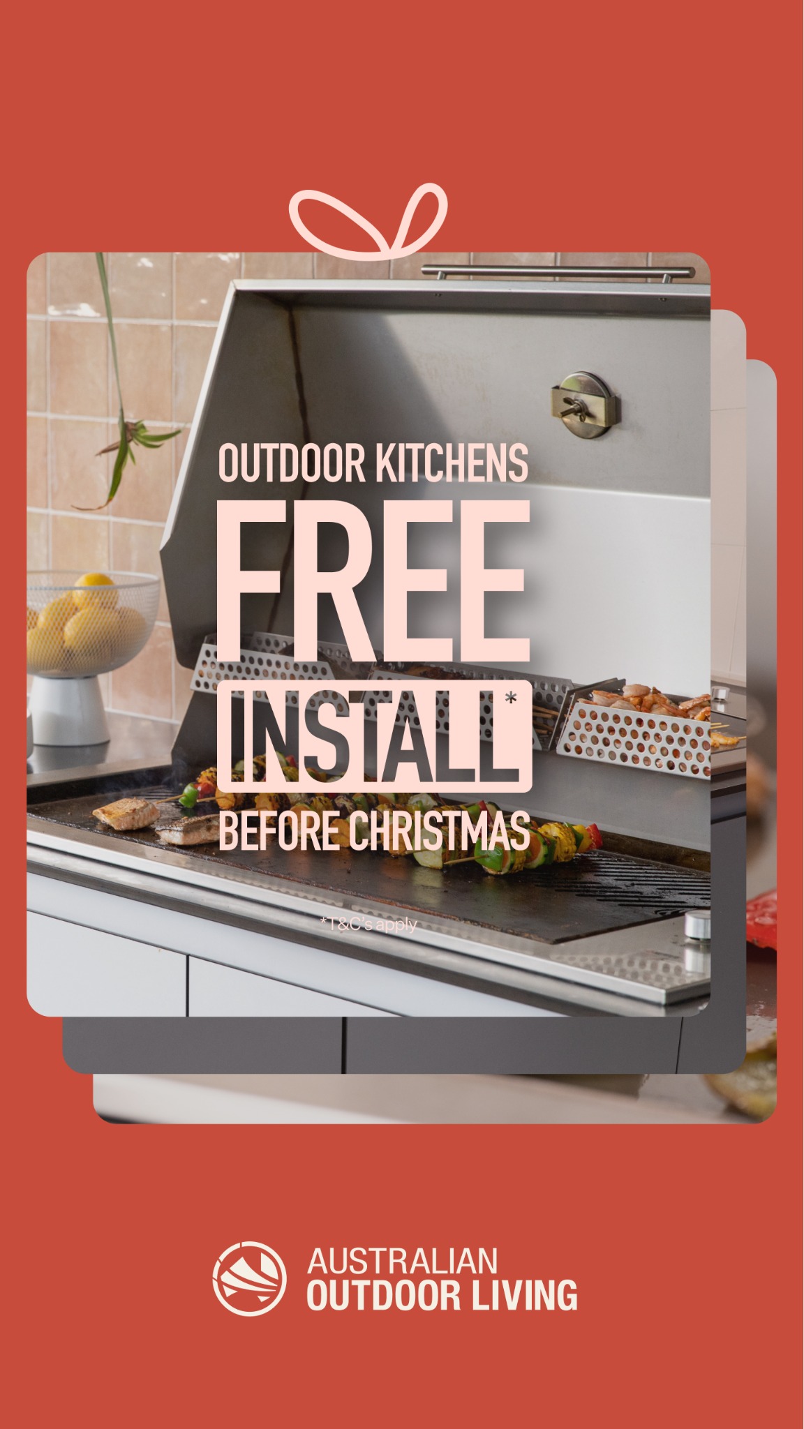 Australian Outdoor Living Facebook ad: Ready for Christmas.*