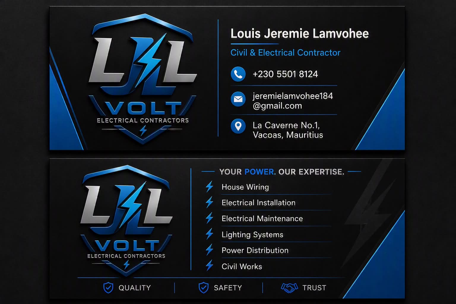 VOLT Electrical Contractors Facebook ad: Hello I provide electrical installation, wiring…