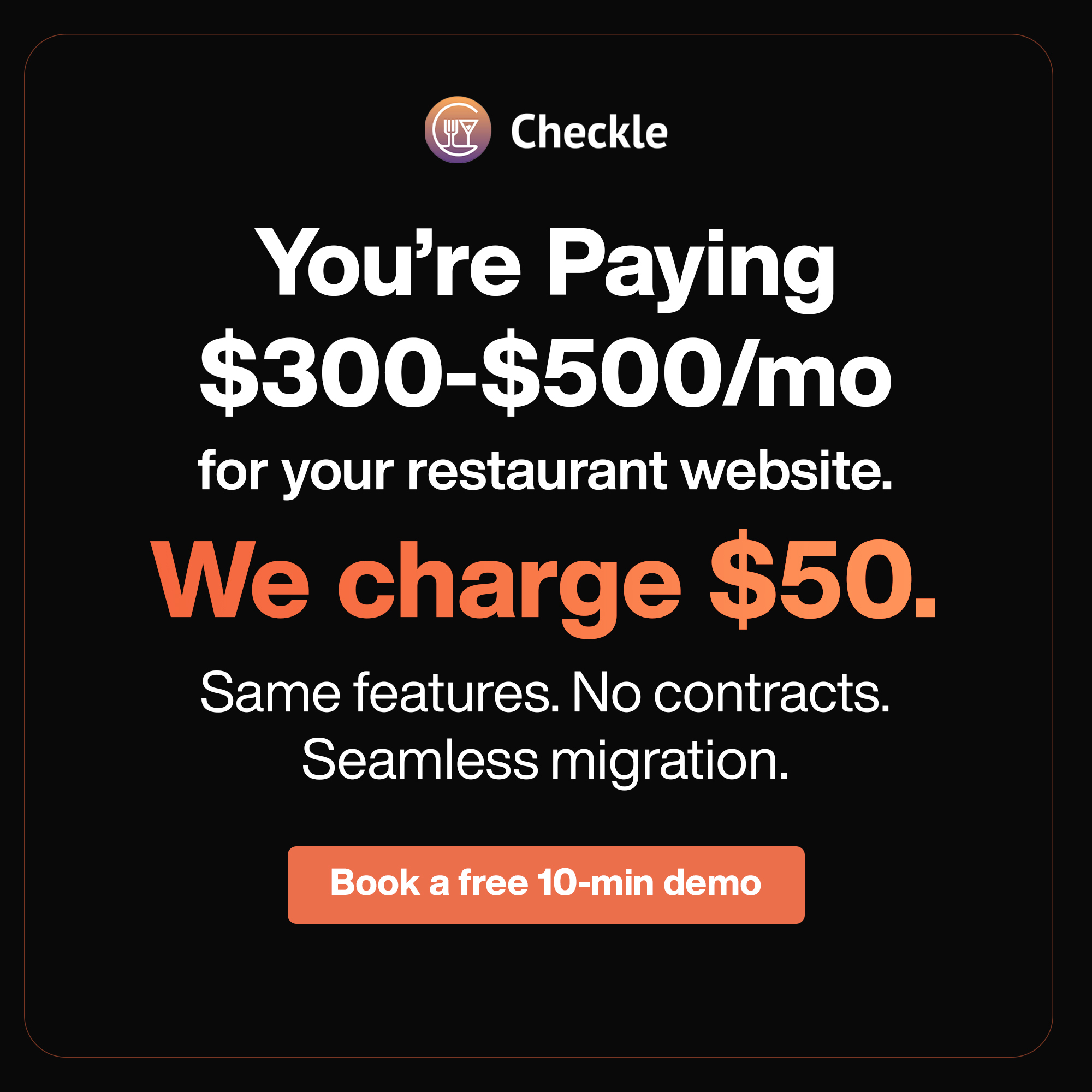 Checkle Facebook ad: 65+ Platforms Visibility