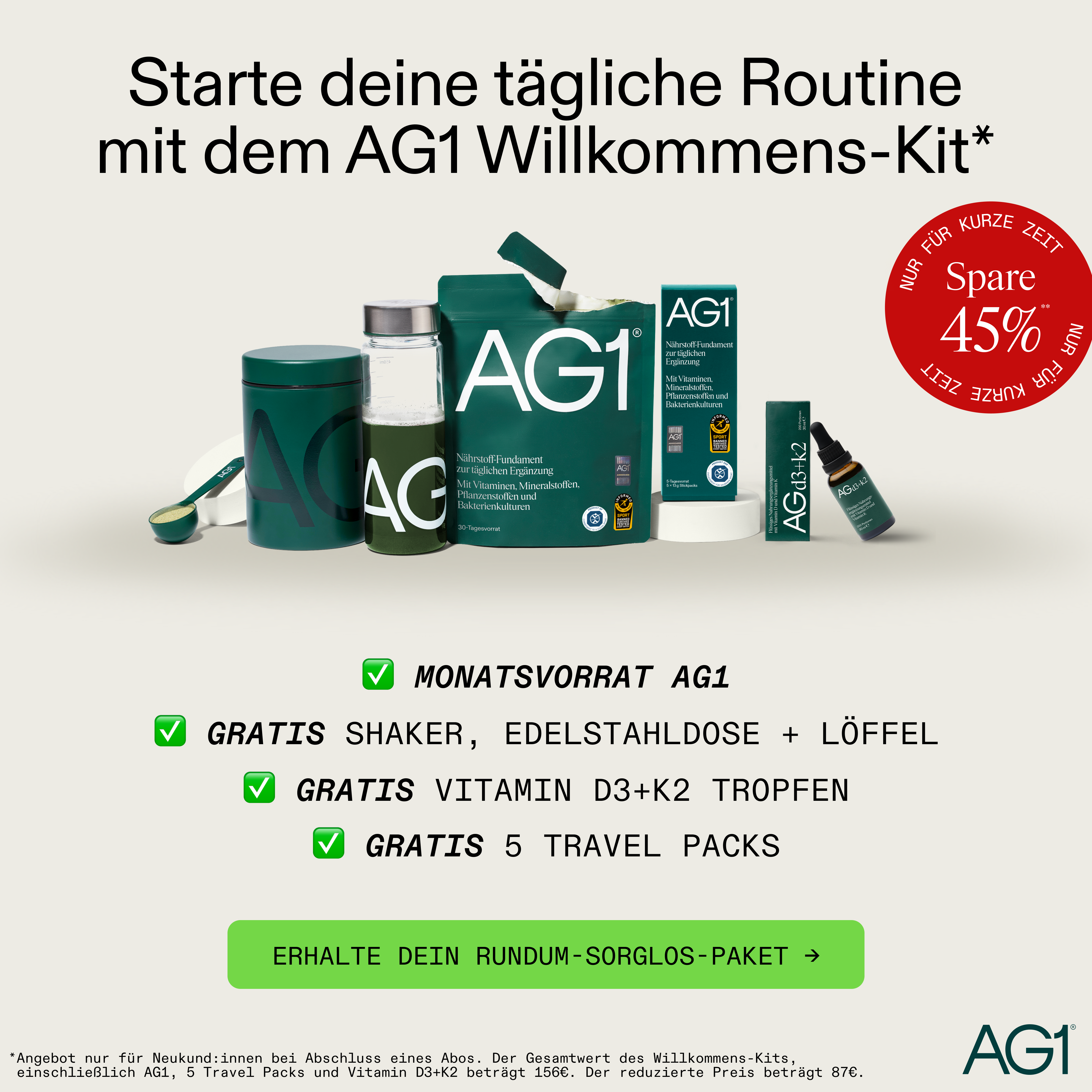 AG1 Deutschland Facebook ad