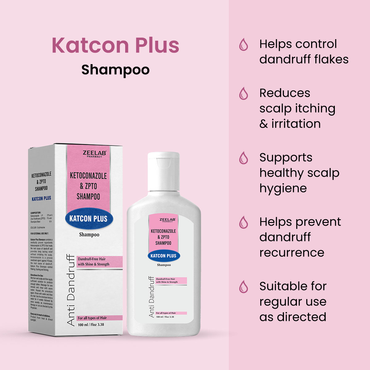 Zeelab Pharmacy Facebook ad: Struggling with dandruff, itching, or flaky scalp?