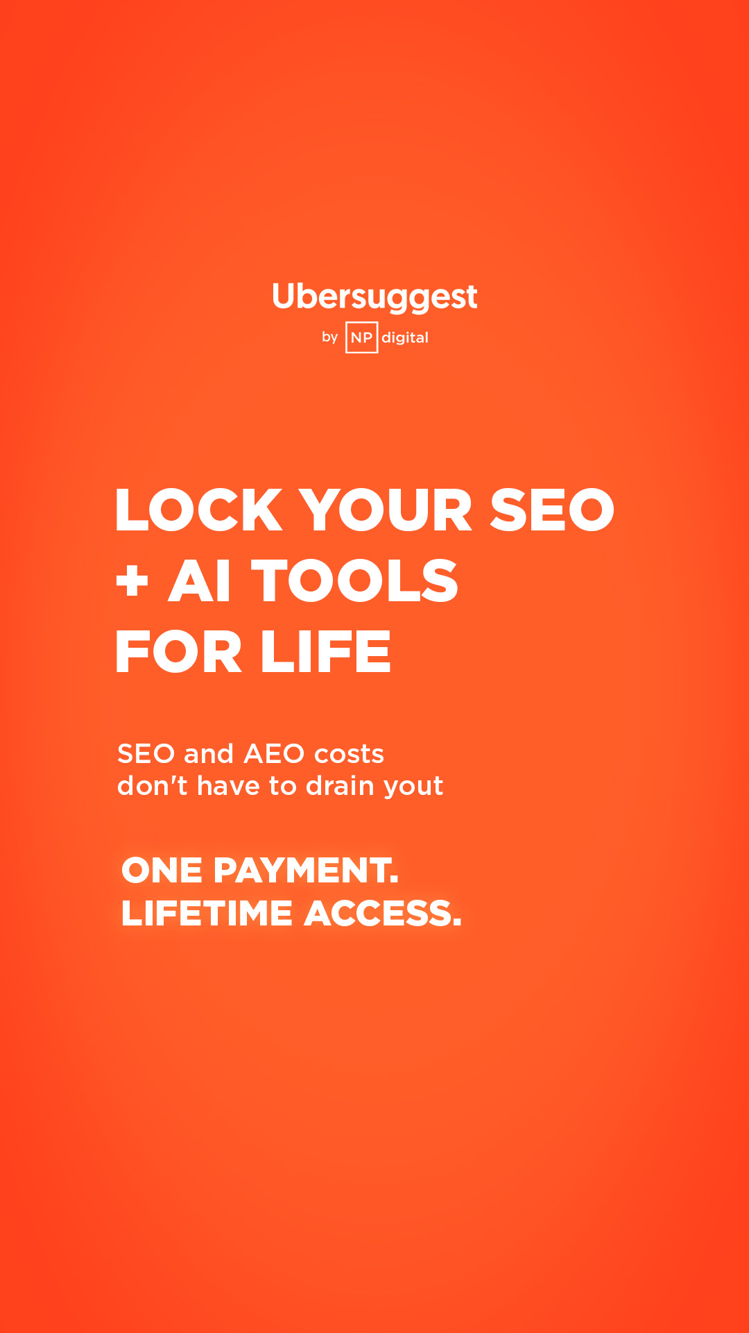 Ubersuggest Facebook ad