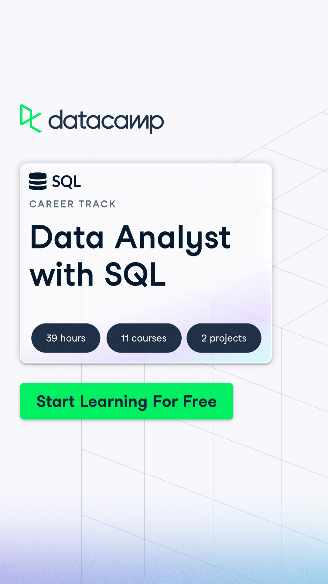 DataCamp Facebook ad