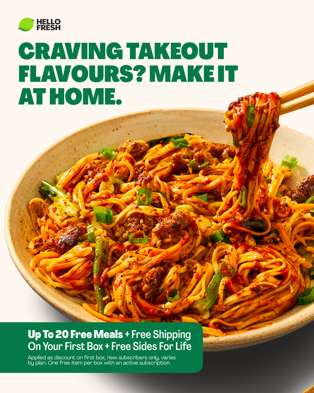 HelloFresh Facebook ad