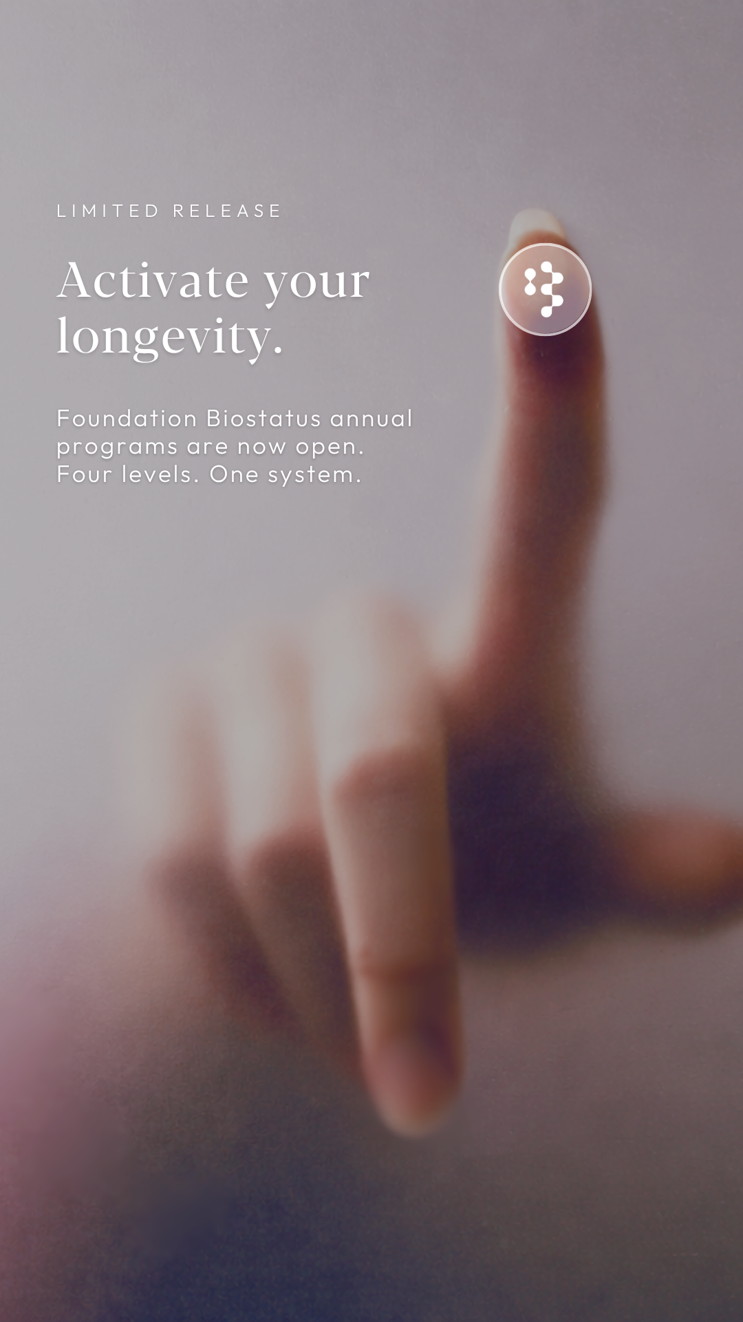 Biogenix Facebook ad: Annual Longevity Program