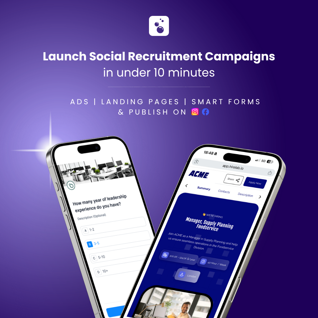 HireLab Facebook ad: Social Media Recruiting