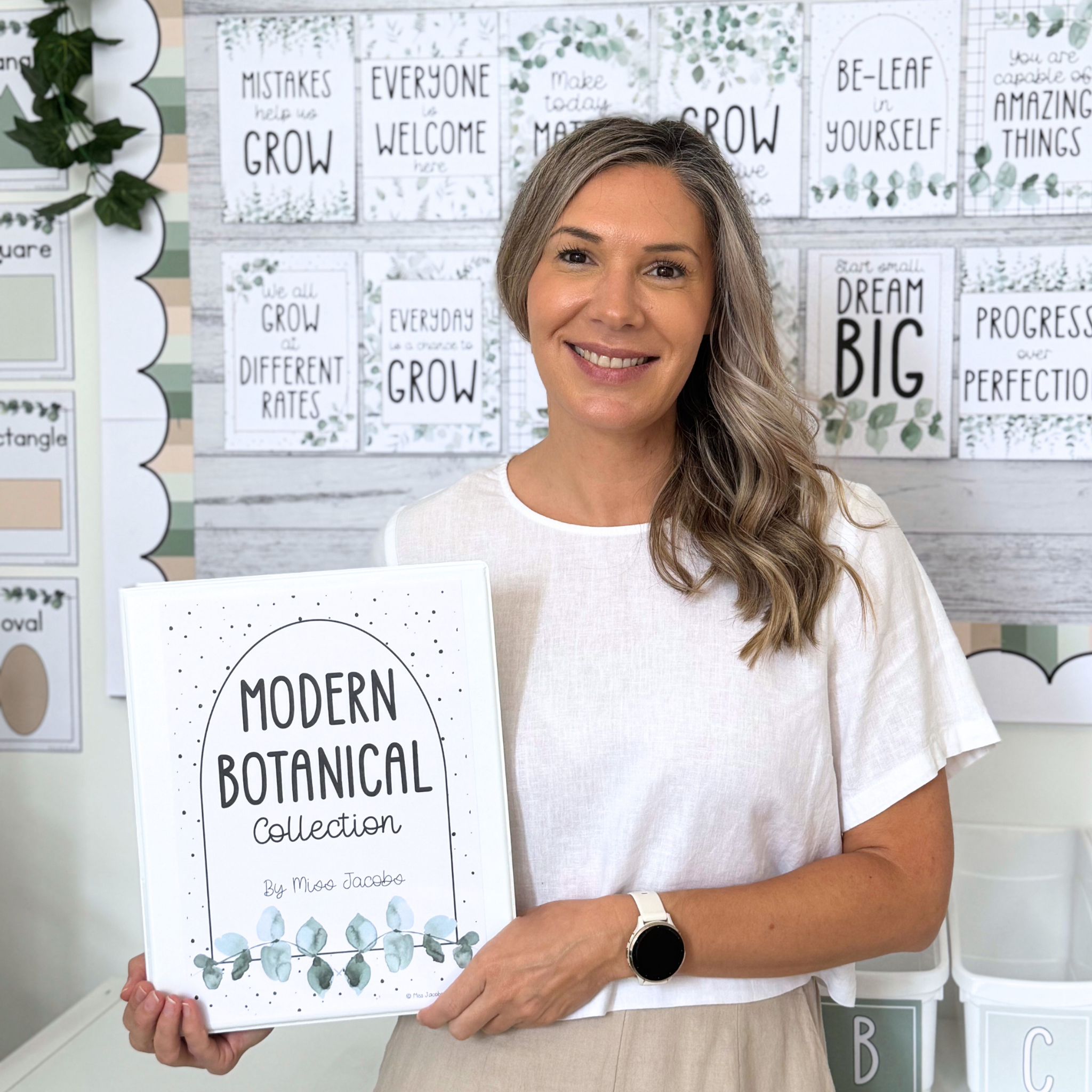 Miss Jacobs Little Learners Facebook ad: My refreshed Modern Botanicals collection is officially…