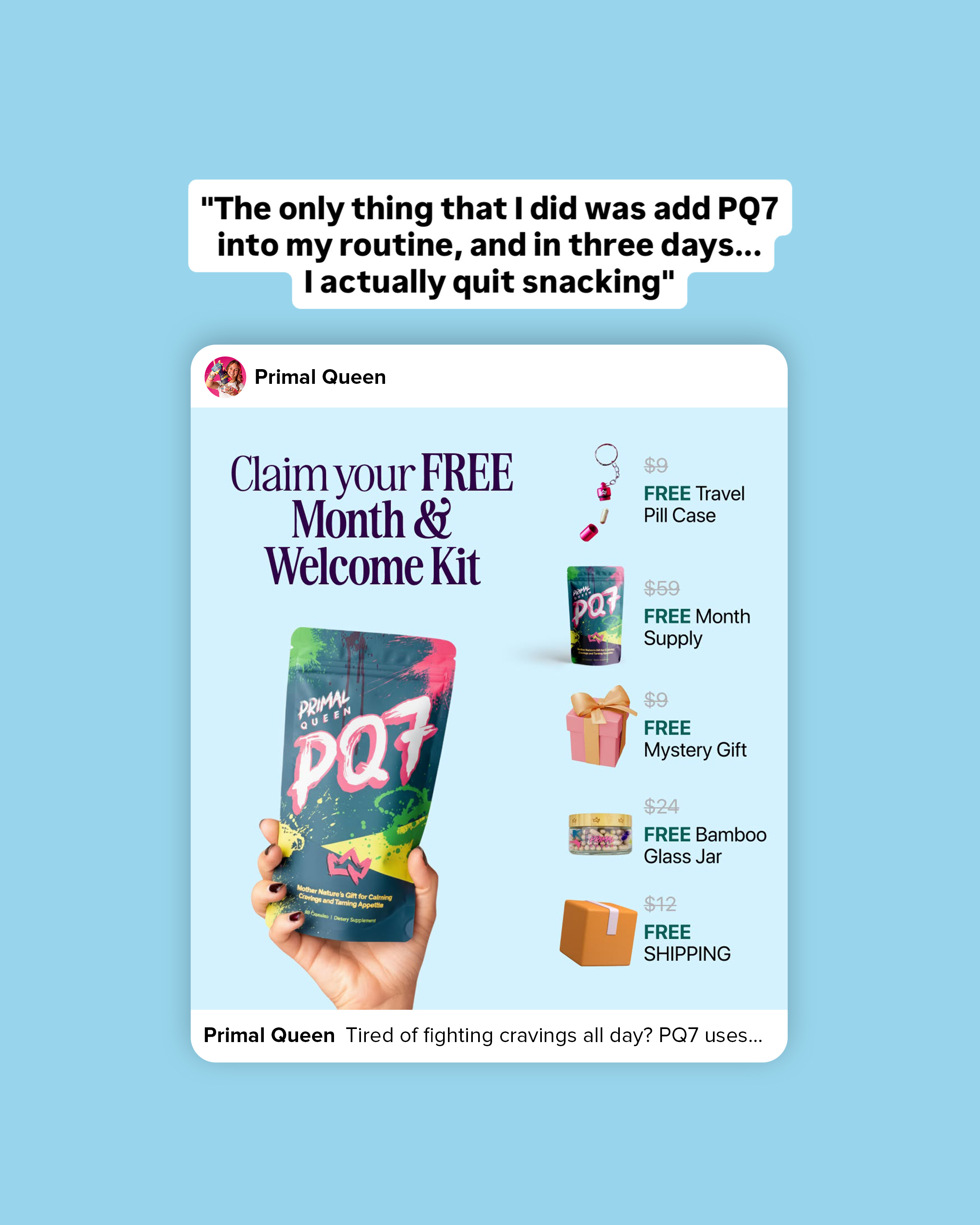 Primal Queen Facebook ad