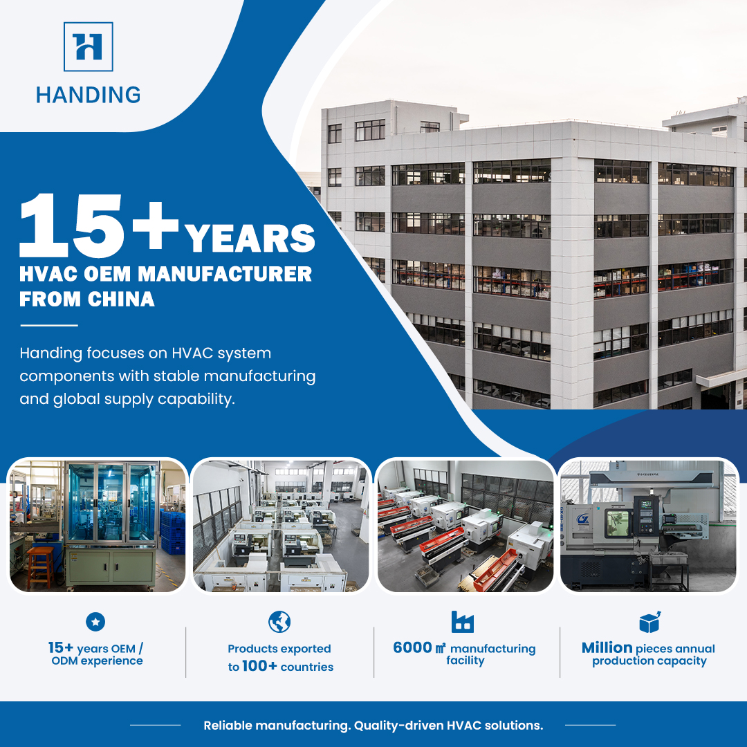 Yuhuan Handing Hvac Facebook ad: Reliable heating system component manufacturer from China.