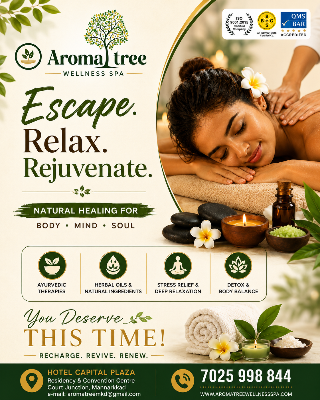 Maharshi Ayurvedic & Wellness Spa Facebook ad: OPEN NOW