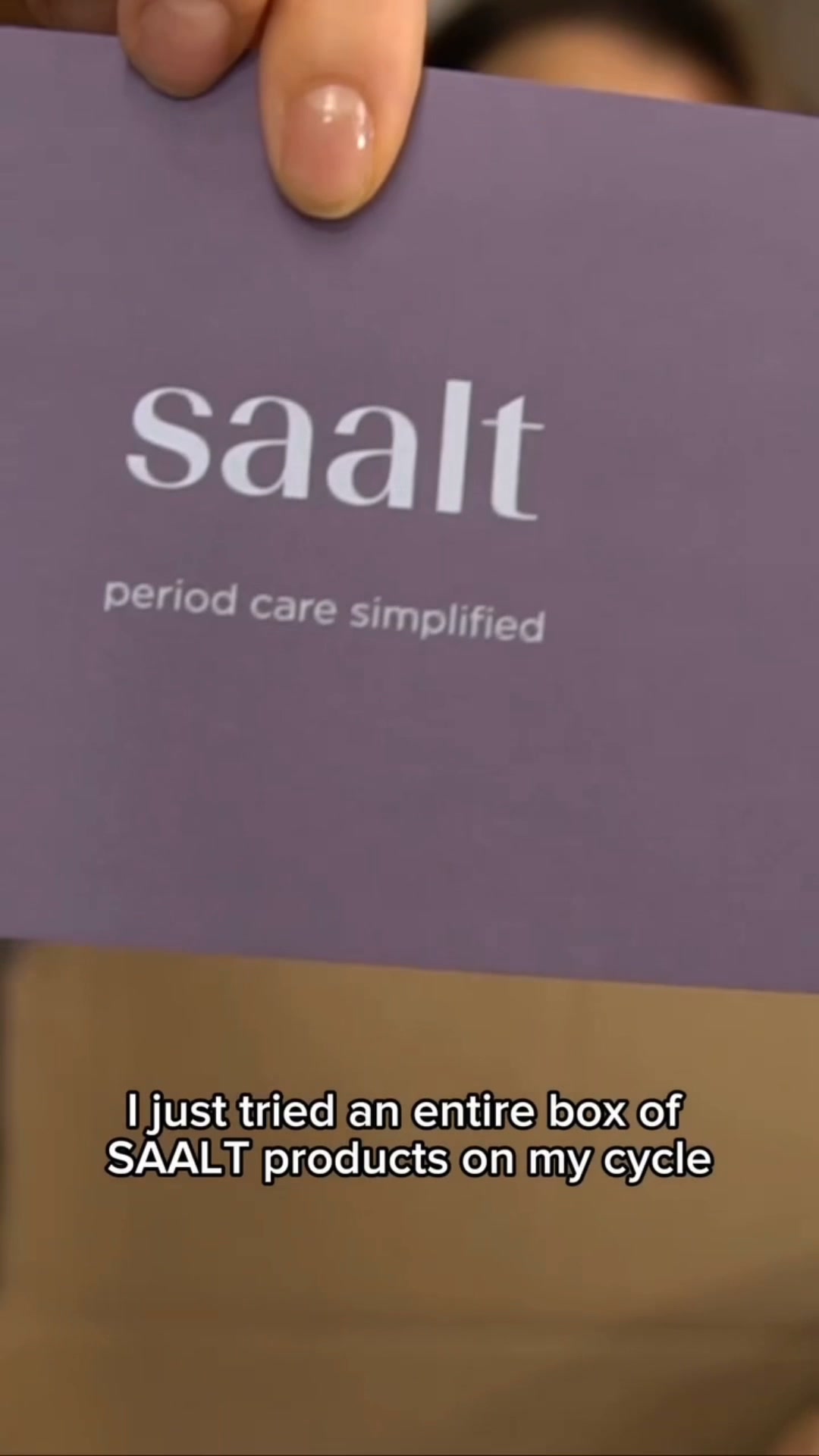 Saaltco Facebook ad: What does a Broadway performer wear on her period? Saalt…