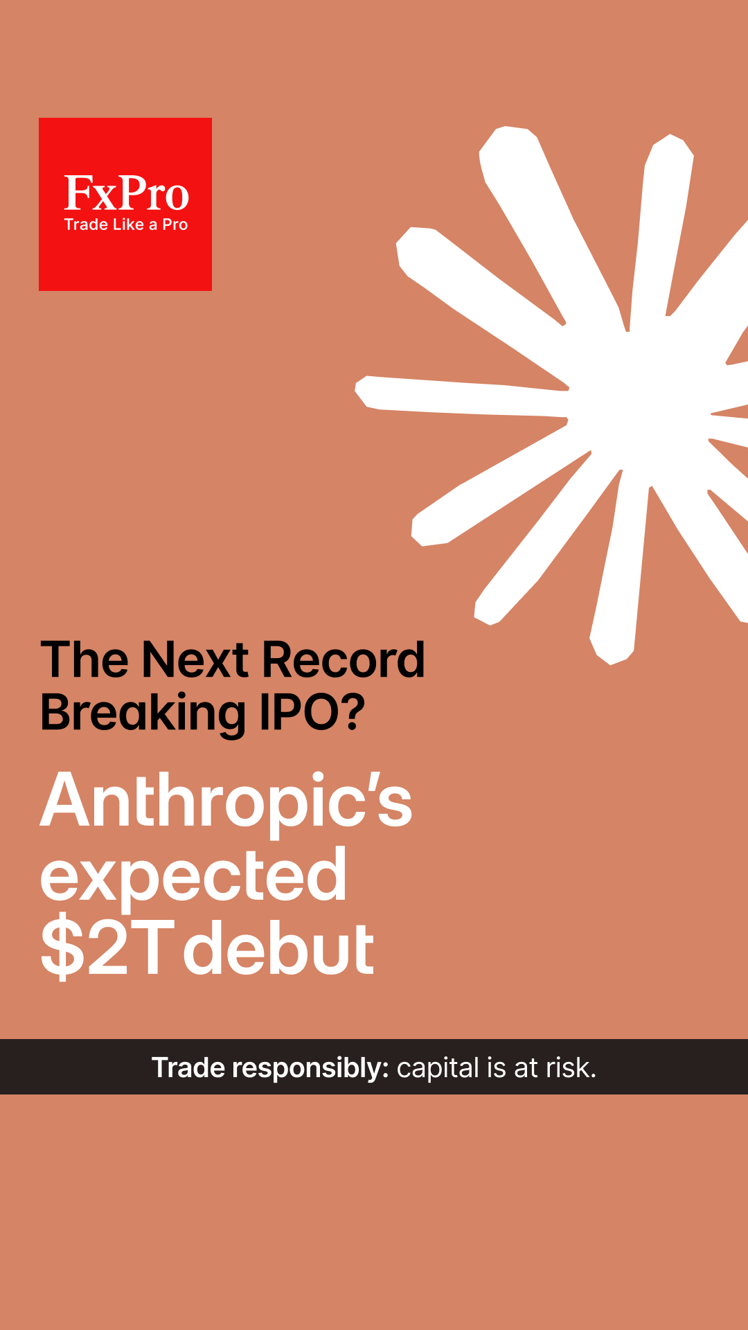 FxPro Invest Facebook ad: Anthropic IPO Is Coming