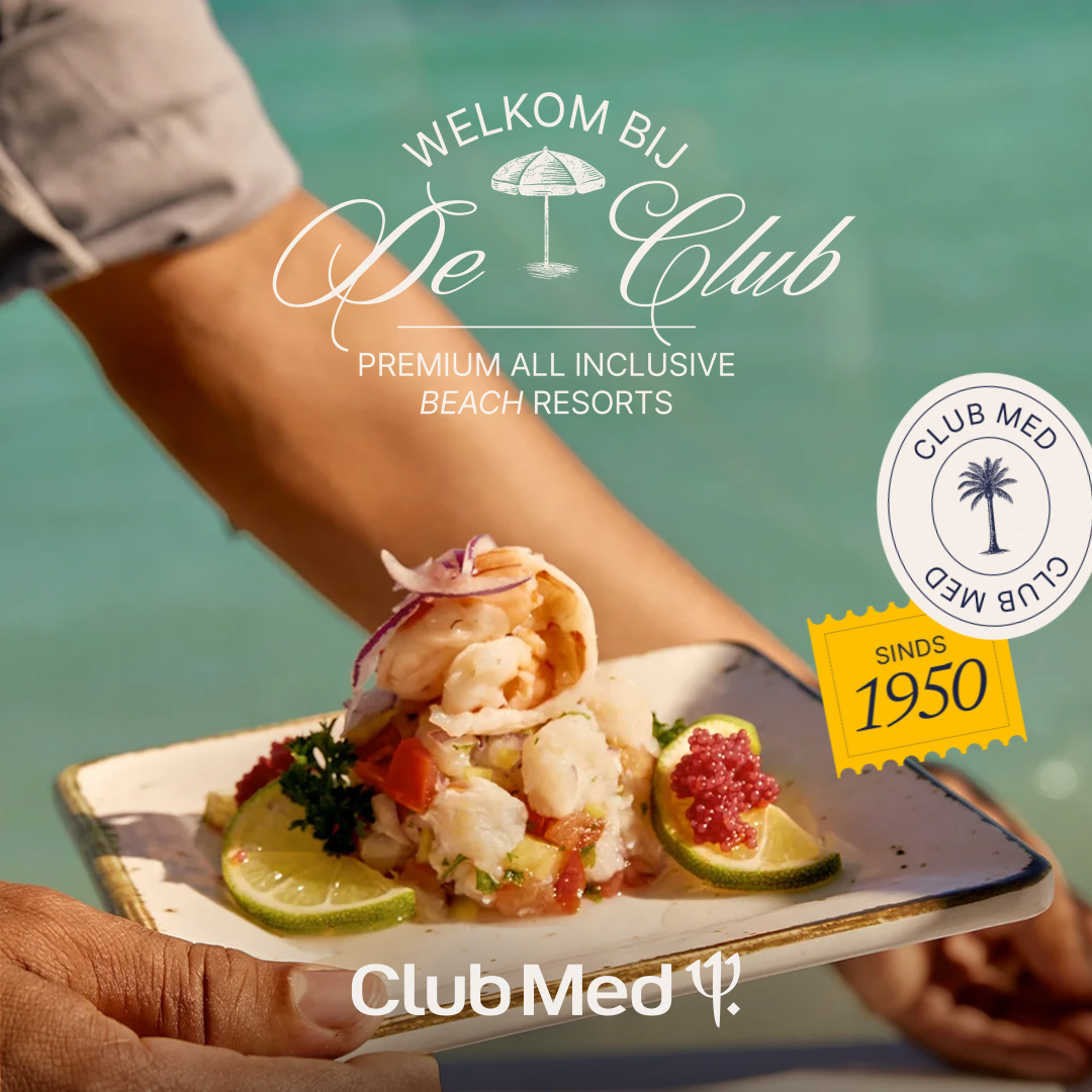 Club Med Facebook ad: Geniet van authentieke gerechten, bereid met verse lokale…