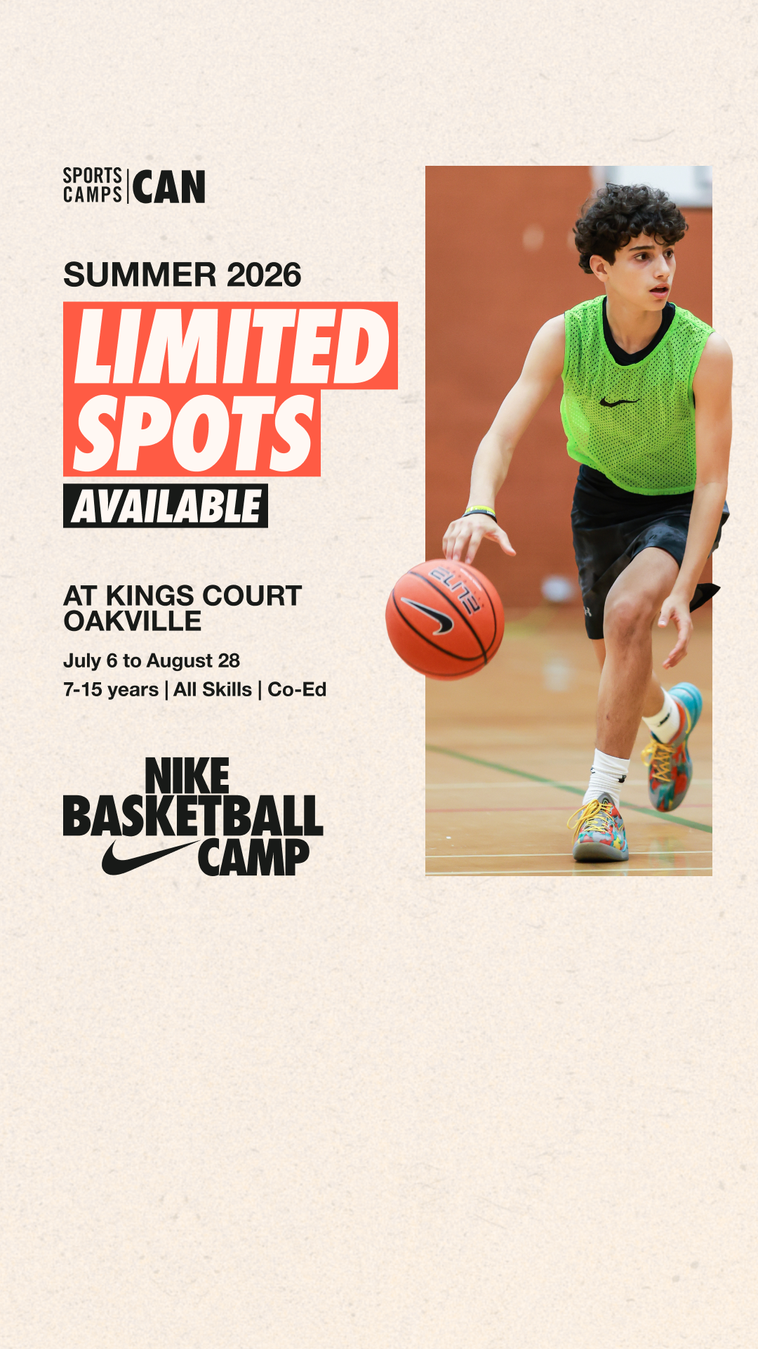 Nike Sports Camps Canada Facebook ad