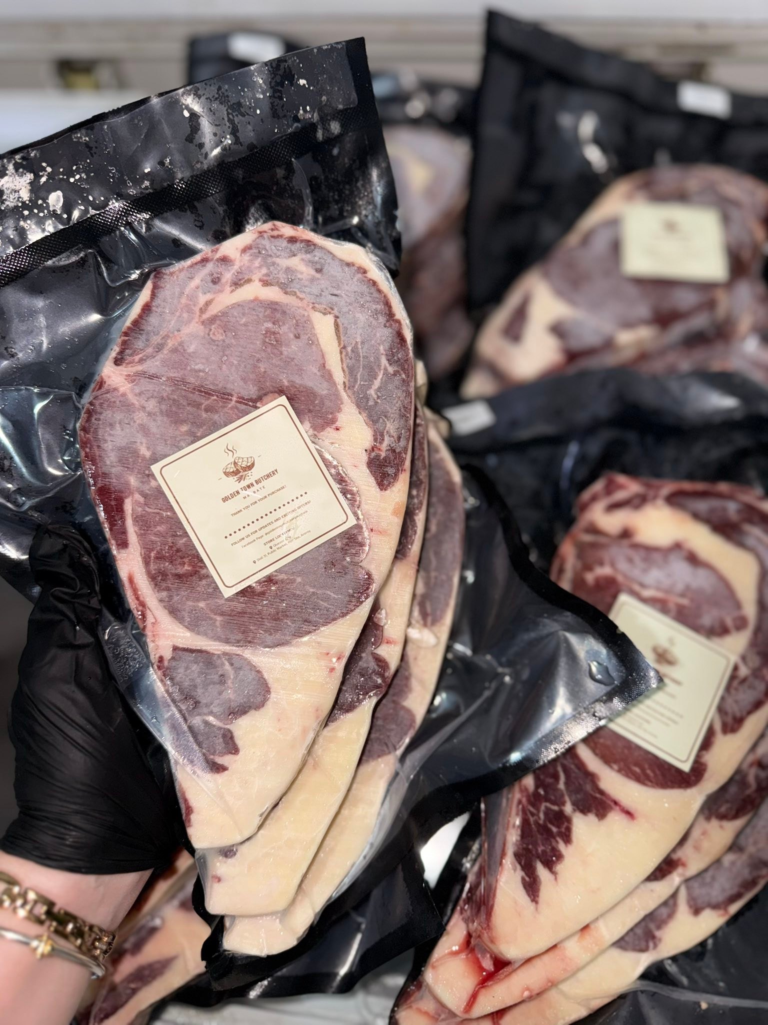 Golden Town Food & Beverage Facebook ad: FIRST IN MASBATE, LEGIT USDA STEAKS, WAGYU, SALMON…
