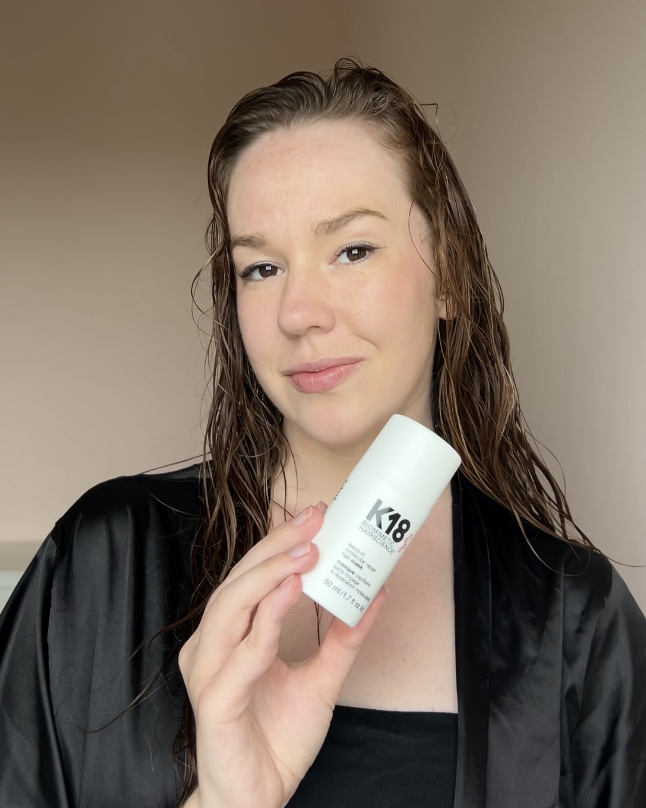 K18 Hair Latvia Facebook ad: Bez sarežģītiem rituāliem un bez smaguma sajūtas.
