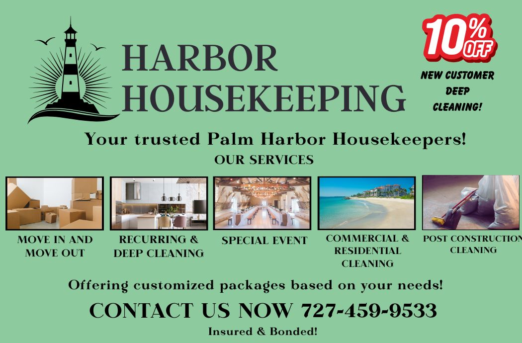 Harbor Housekeeping Facebook ad: 10% OFF DEEP CLEANING