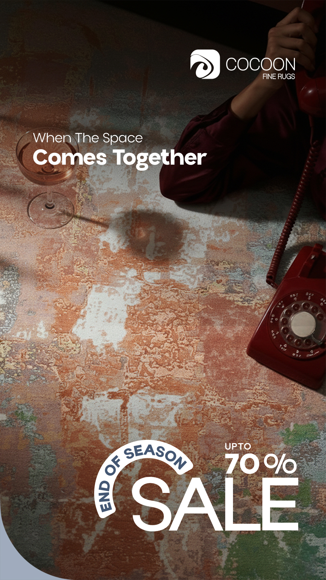 Cocoon Fine Rugs Facebook ad from Feb 25, 2026