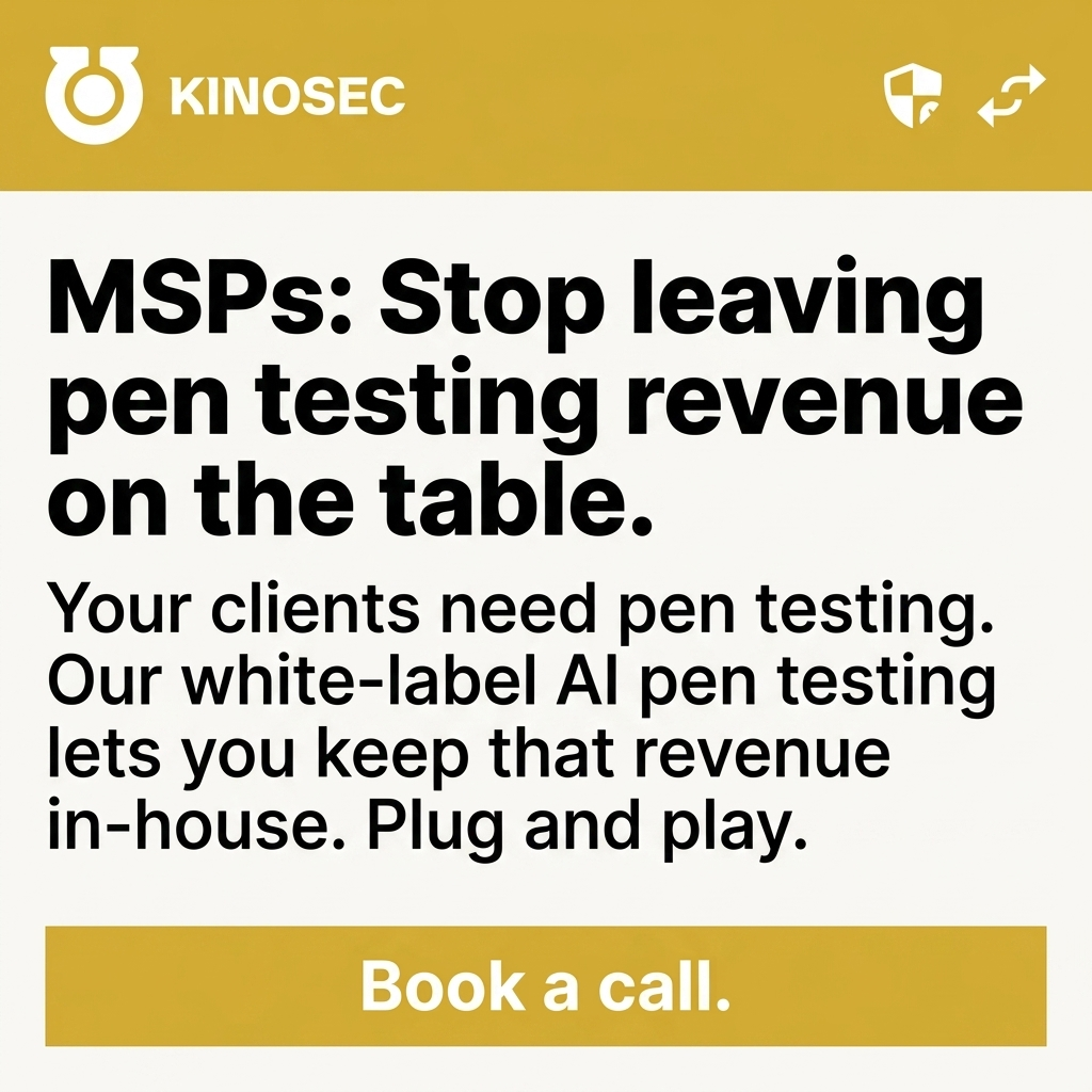 KinoSec Facebook ad: MSPs: Add New Revenue From Your Existing Clients