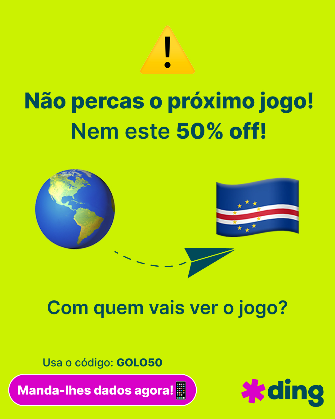 Ding Facebook ad