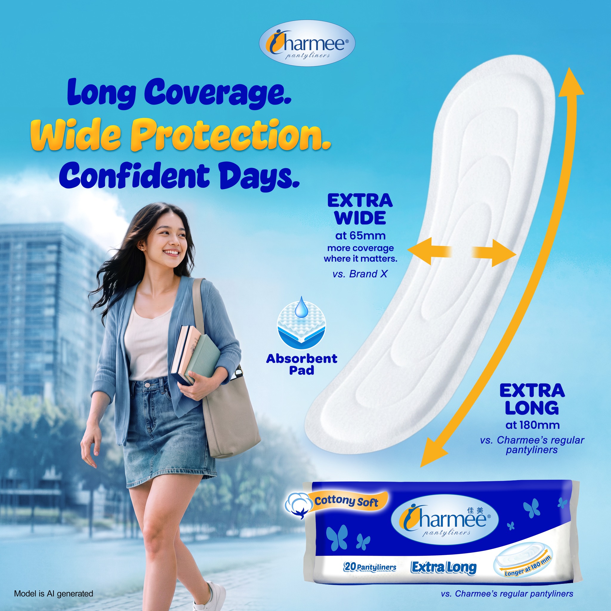 Charmee Feminine Protection Facebook ad