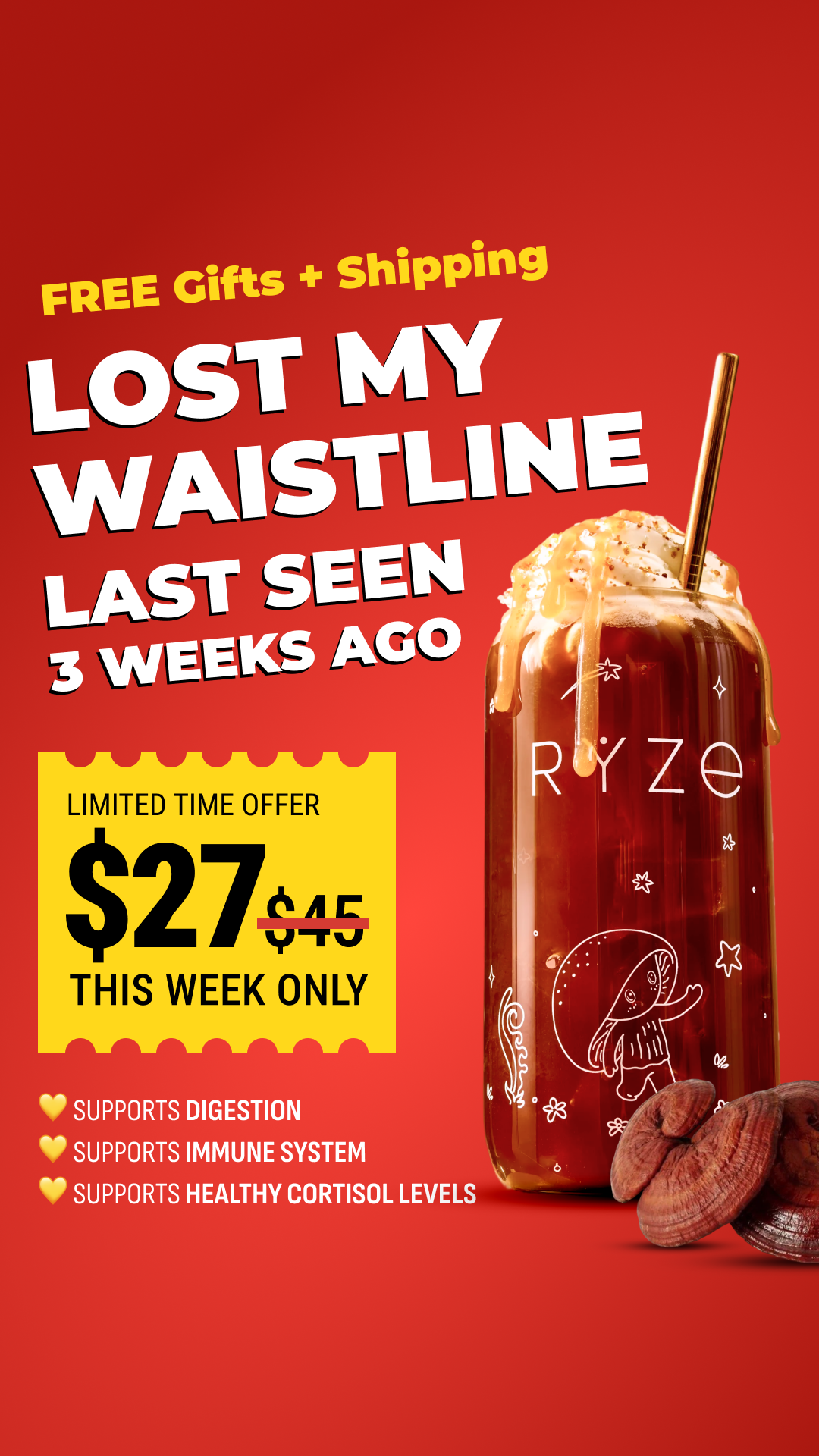 RYZE Superfoods Facebook ad
