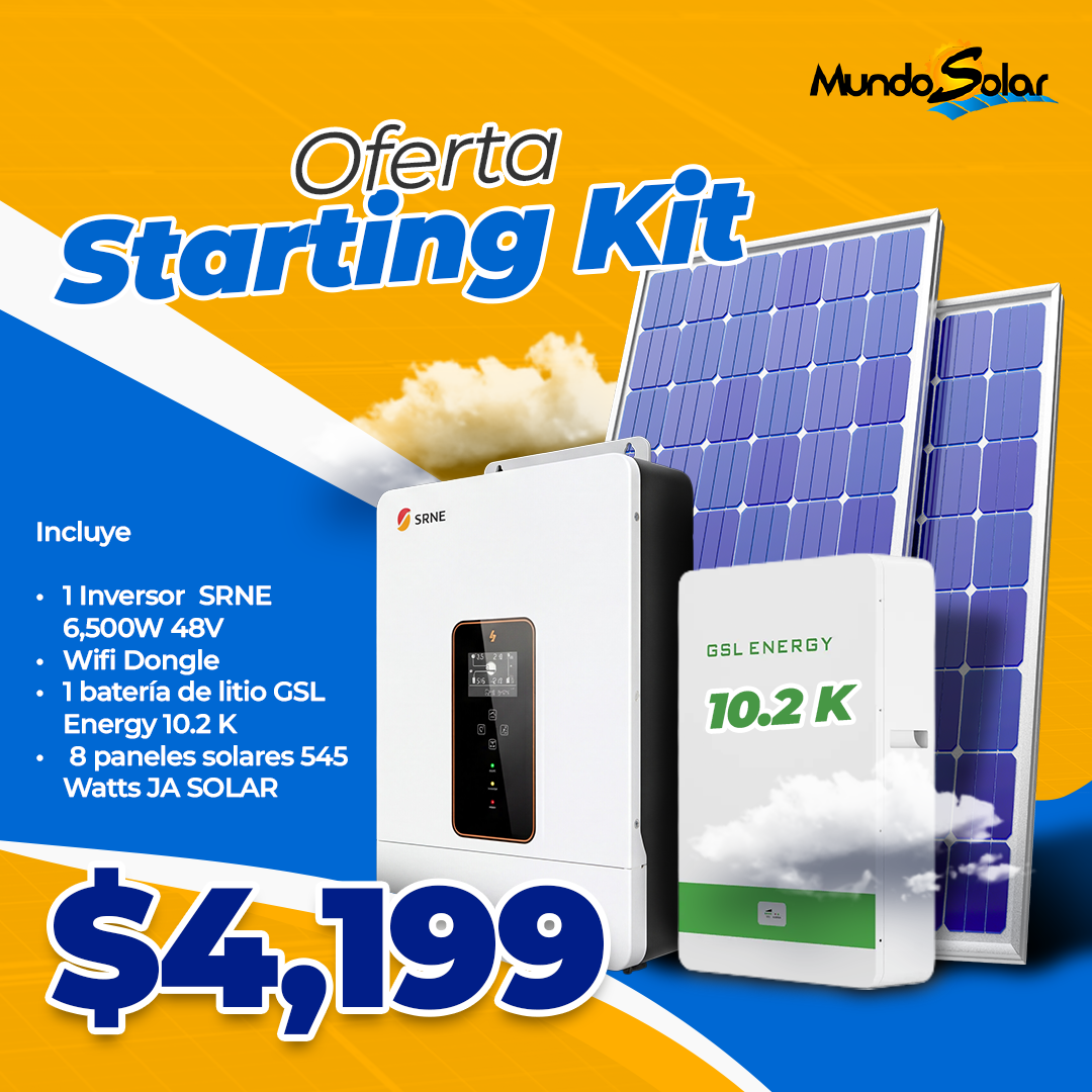 Mundo Solar Facebook ad: OFERTAS: Sistemas de starting kit para tu hogar…