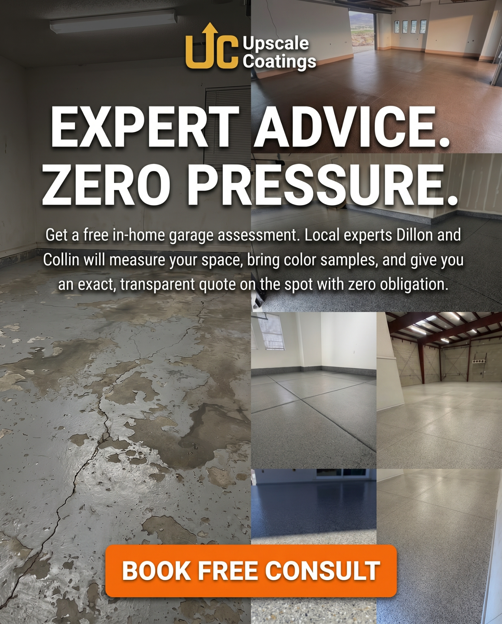Upscale coatings Facebook ad: Get a FREE quote today, no obligation.