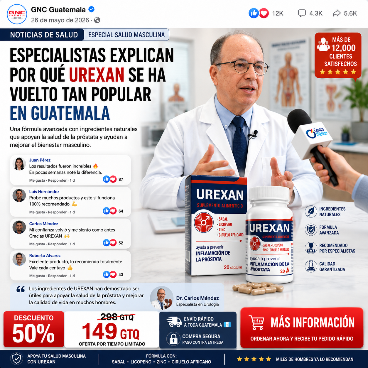 DirectMeds Balance Facebook ad: Los urólogos explican por qué cada vez más hombres en…