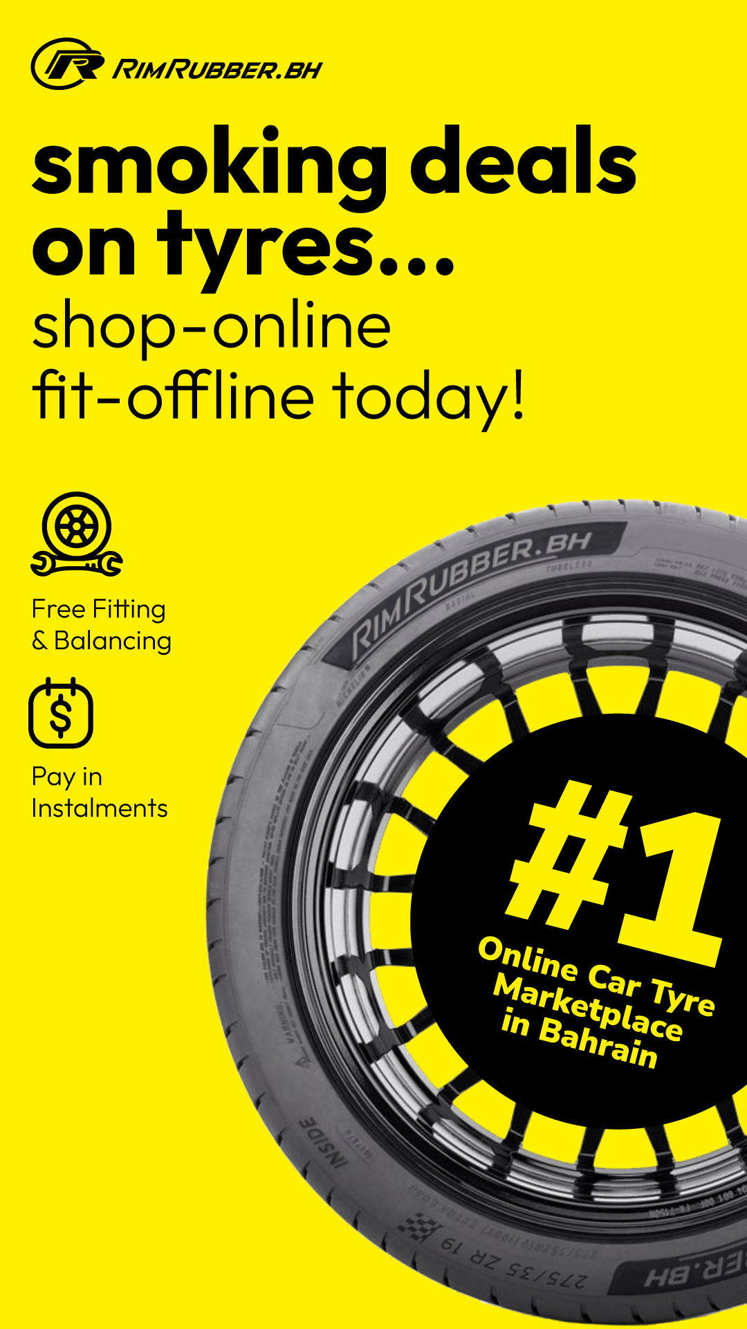 RimRubber.bh Facebook ad from Jul 24, 2024