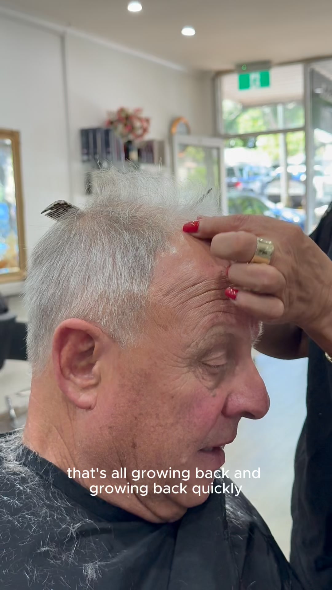 JSHealth Vitamins Vitality Facebook ad: My boss' father-in-law's hair appointment.