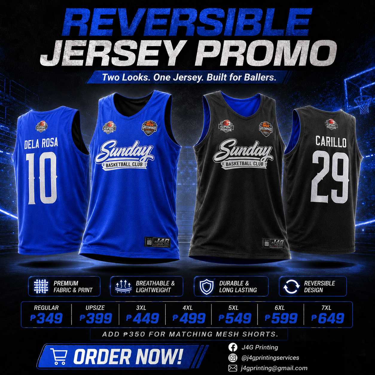 J4G Printing Facebook ad: READY NA BA TEAM NIYO?