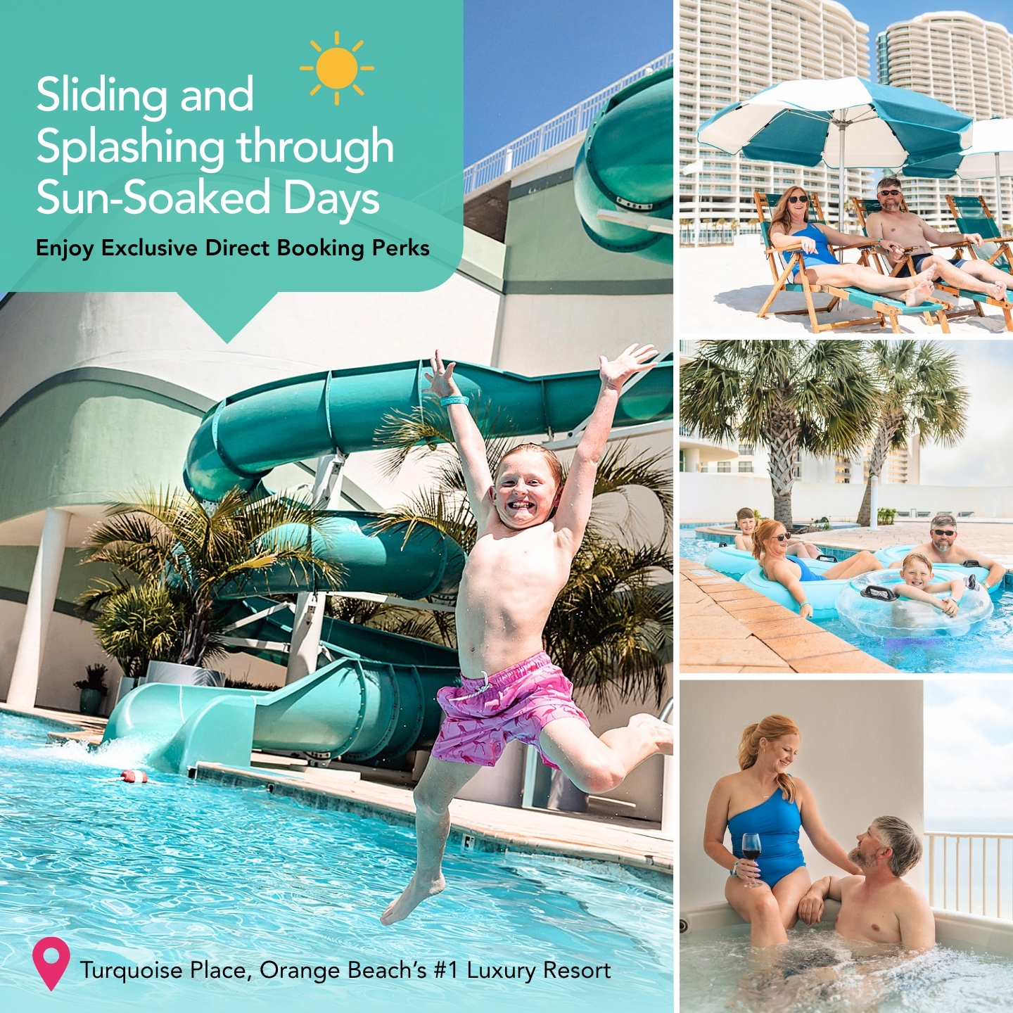 Turquoise Place Facebook ad from May 1, 2026