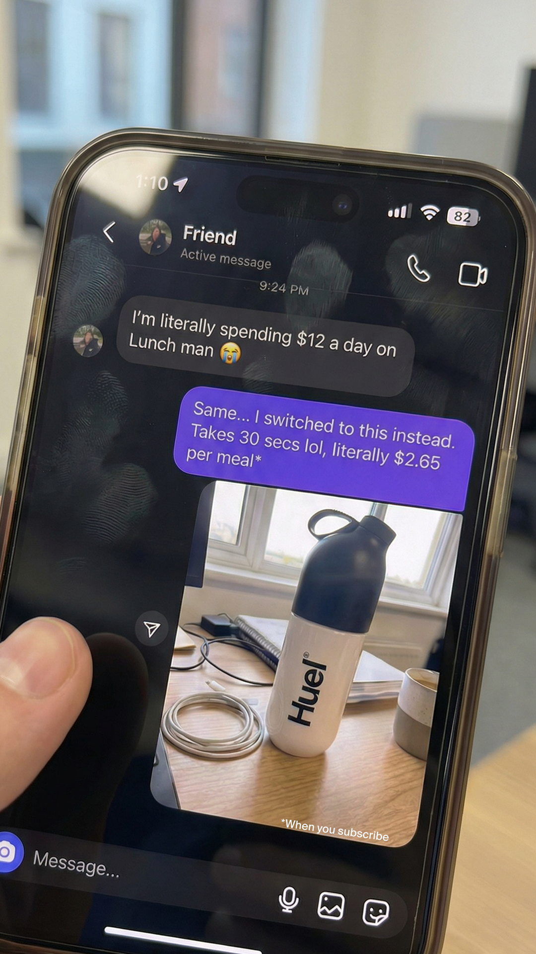 Huel Facebook ad