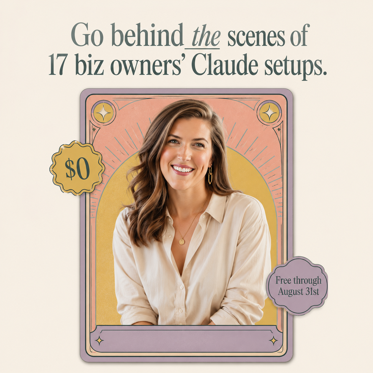 Kate Kordsmeier Facebook ad: Claude AI for YOUR business