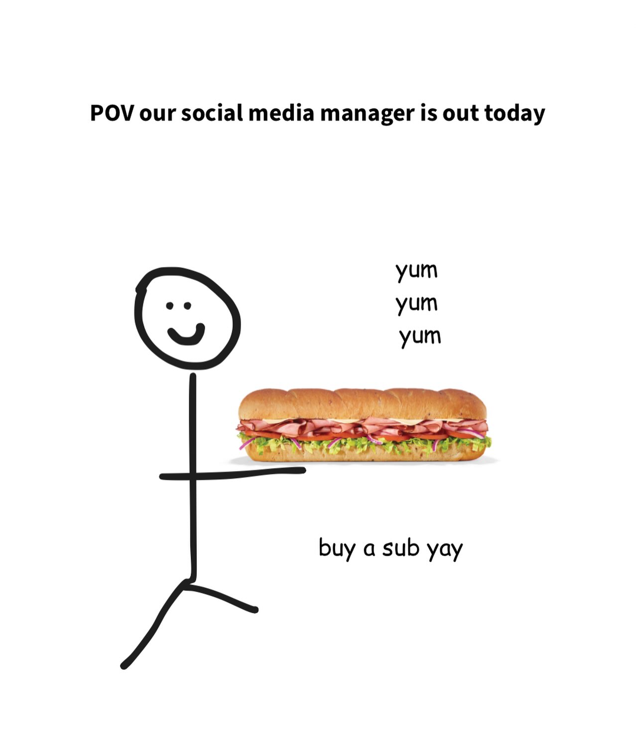Subway Facebook ad