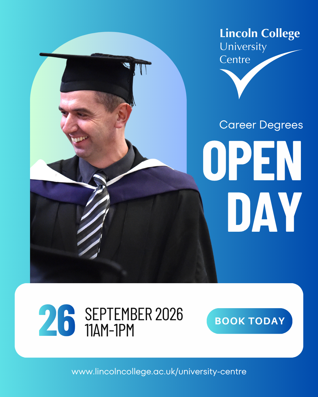 Lincoln College (UK) Facebook ad
