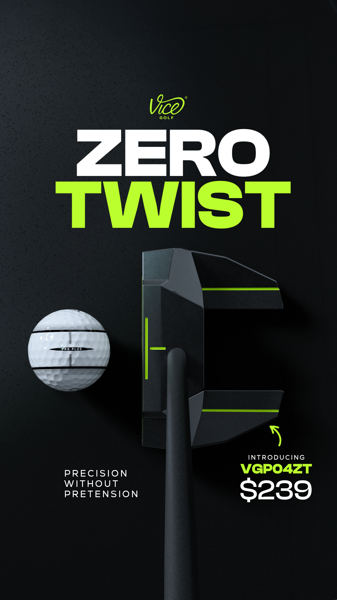 Vice Golf Facebook ad: NEW Zero Twist Putters